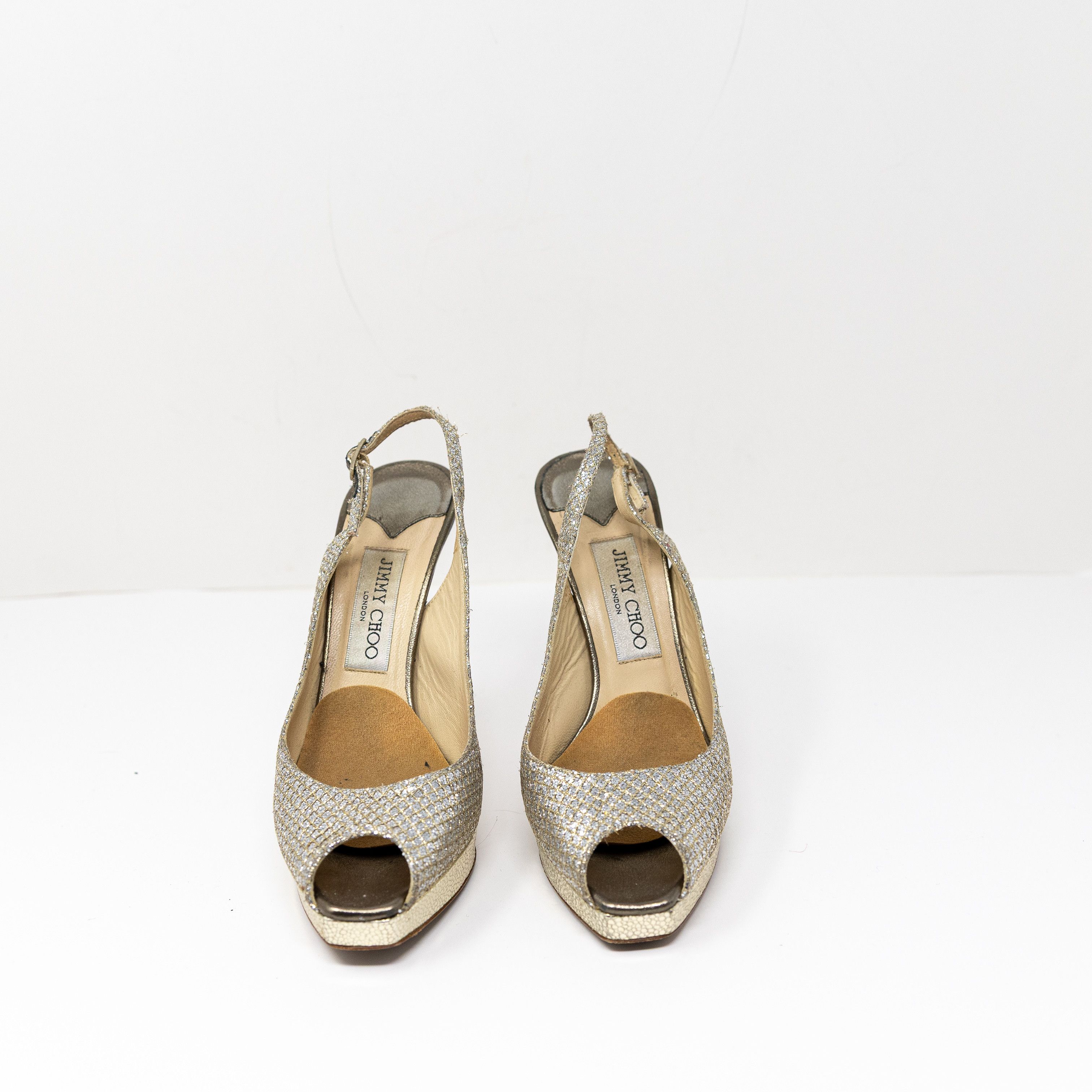 Jimmy Choo Jimmy Choo Clue Slingback Peep Toe Size US 7.5 / IT 37.5 - 2 Thumbnail