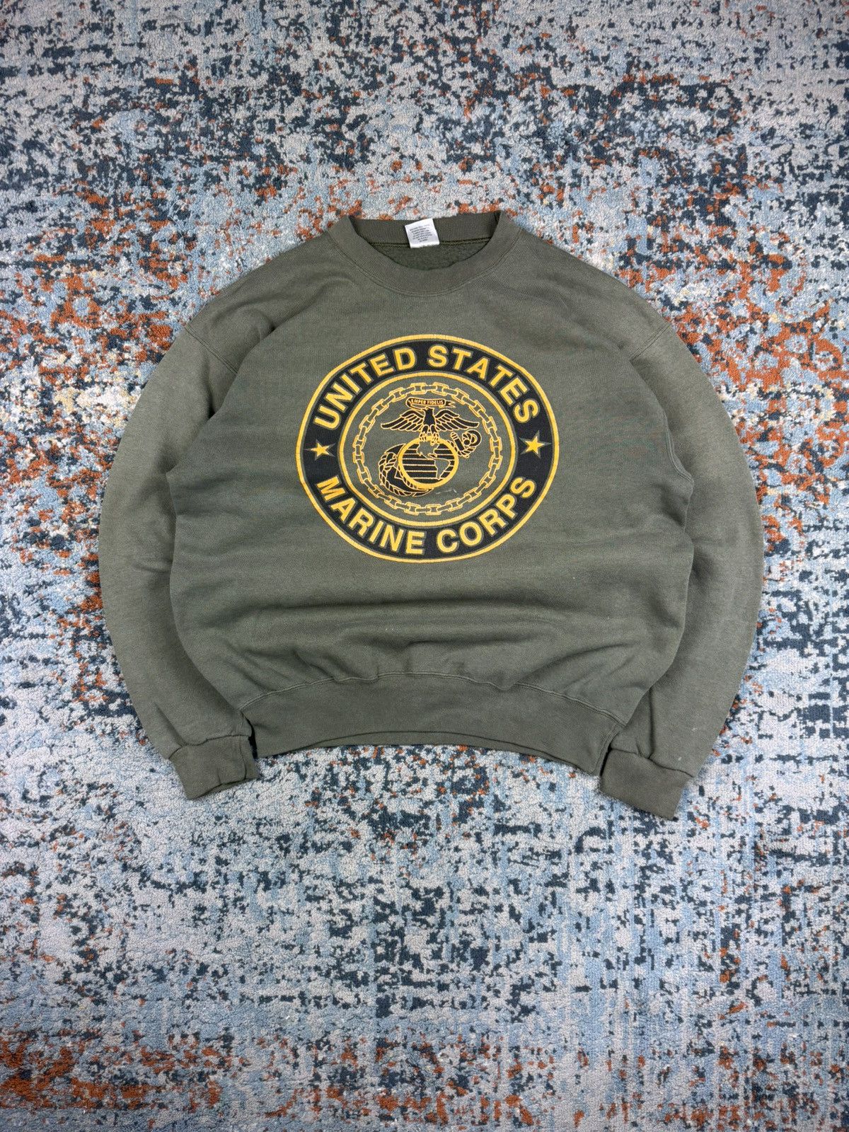 Vintage Vintage 90s United States Marine Corps USMC sweatshirt boxy Size US L / EU 52-54 / 3 - 1 Thumbnail
