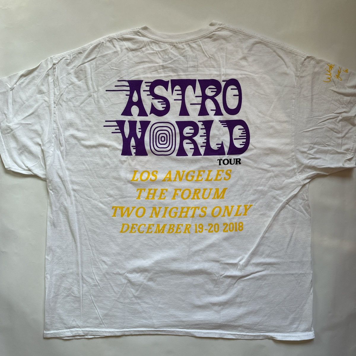 Travis Scott Travis Scott astroworld tour tee LA Forum XXL white Size US XXL / EU 58 / 5 - 1 Thumbnail