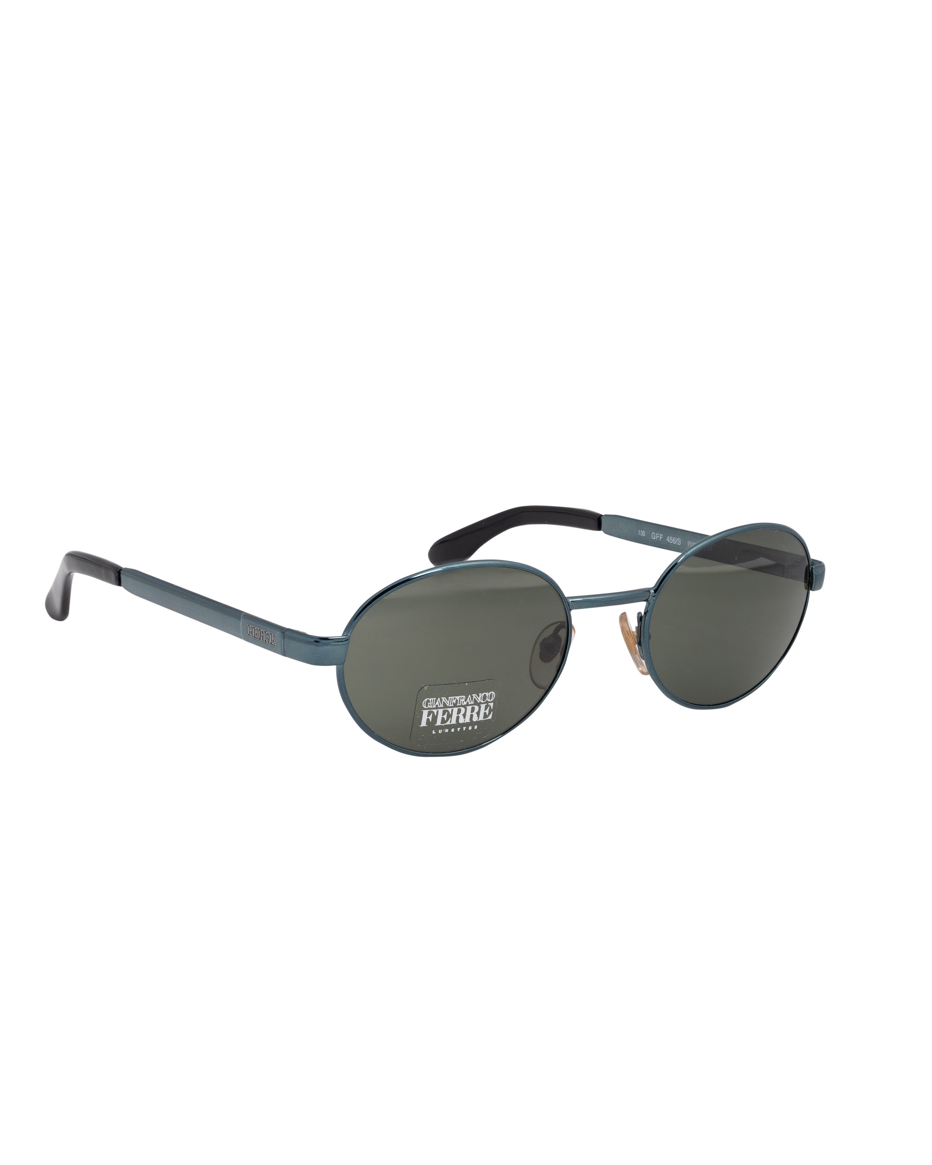 Gianfranco Ferre Gianfranco Ferre 00s Classic Dark Green Oval Sunglasses Size ONE SIZE - 1 Thumbnail
