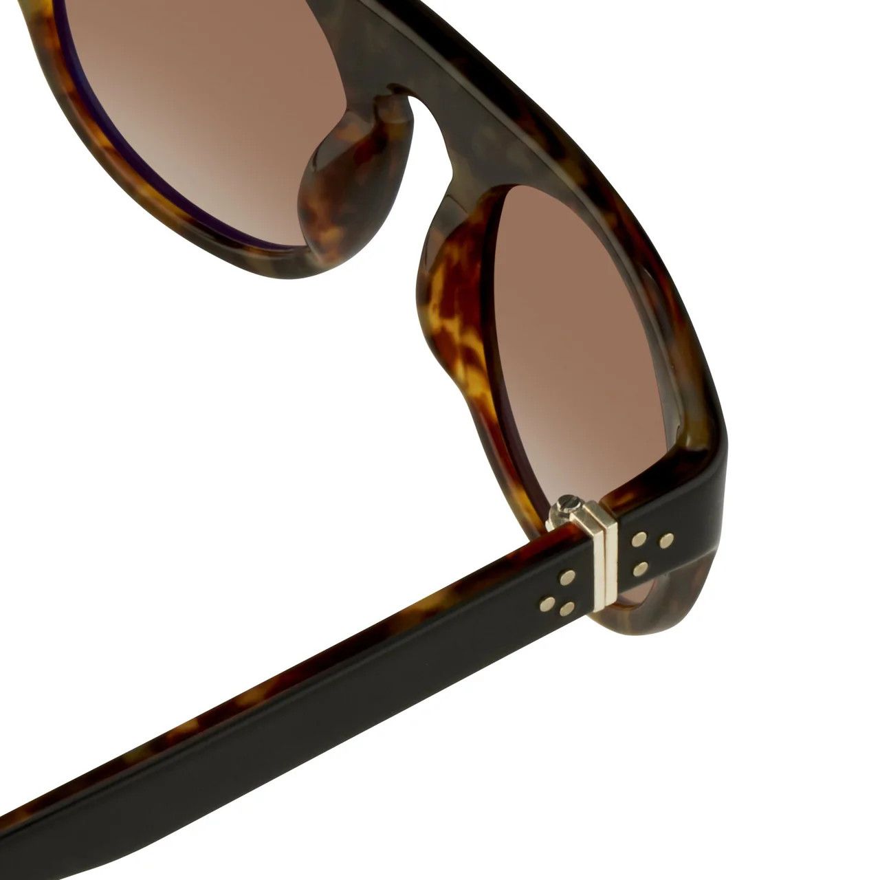 Ann Demeulemeester Ann Demeulemeester Sunglasses Flat Top Black and Brown Size ONE SIZE - 13 Thumbnail