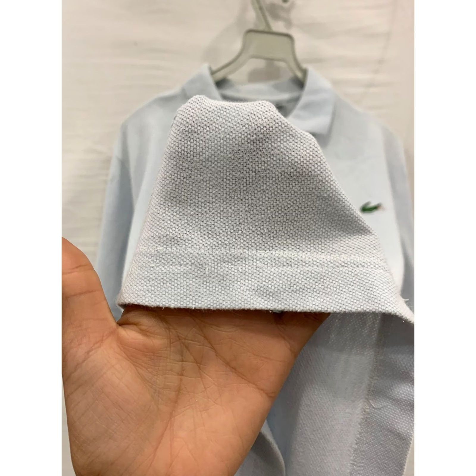 Lacoste VINTAGE Lacoste Polo Shirt Made in France Adult XXL Light Blue 100% Cotton Size US XXL / EU 58 / 5 - 7 Thumbnail