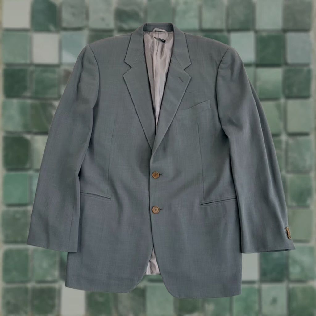 Giorgio Armani VINTAGE GIORGIO ARMANI Blazer Sport Coat 80s Wool 42R Olive Made in Italy Men Size 42R - 1 Thumbnail