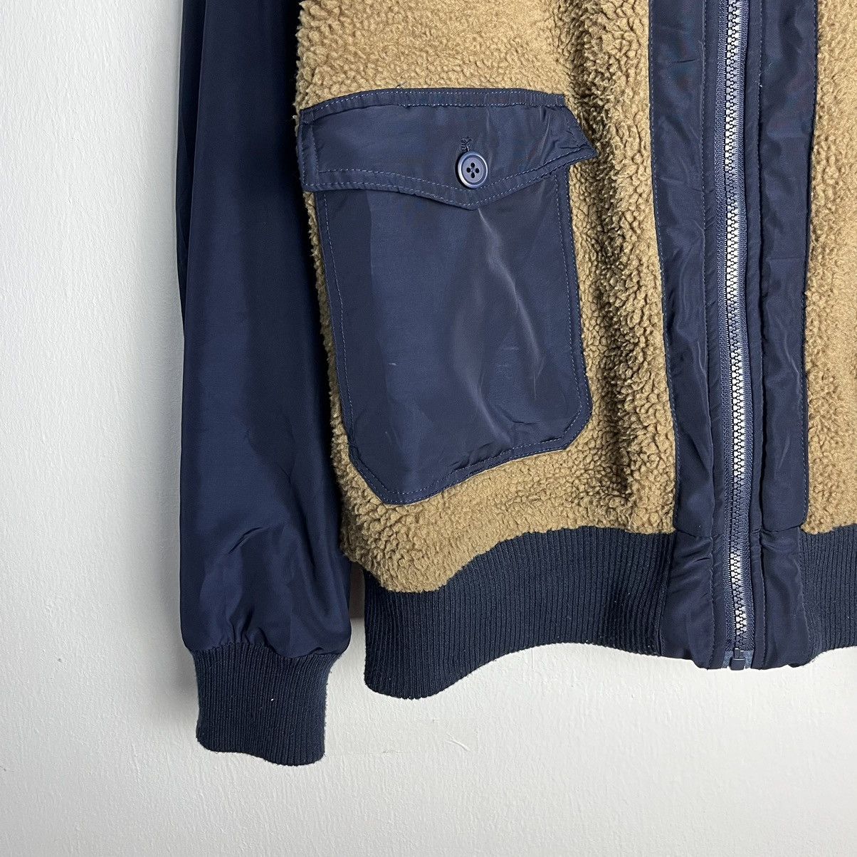 Japanese Brand URBAN RESEARCH HYBRID FLEECE SHERPA BOMBER JACKET Size US M / EU 48-50 / 2 - 2 Thumbnail