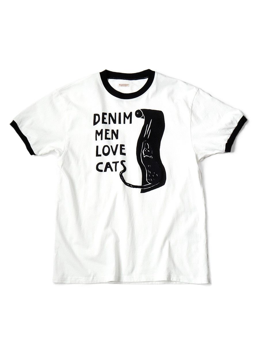 Kapital Kapital DENIM MEN LOVE CATS scratch Ringer T-shirt Size US L / EU 52-54 / 3 - 1 Thumbnail