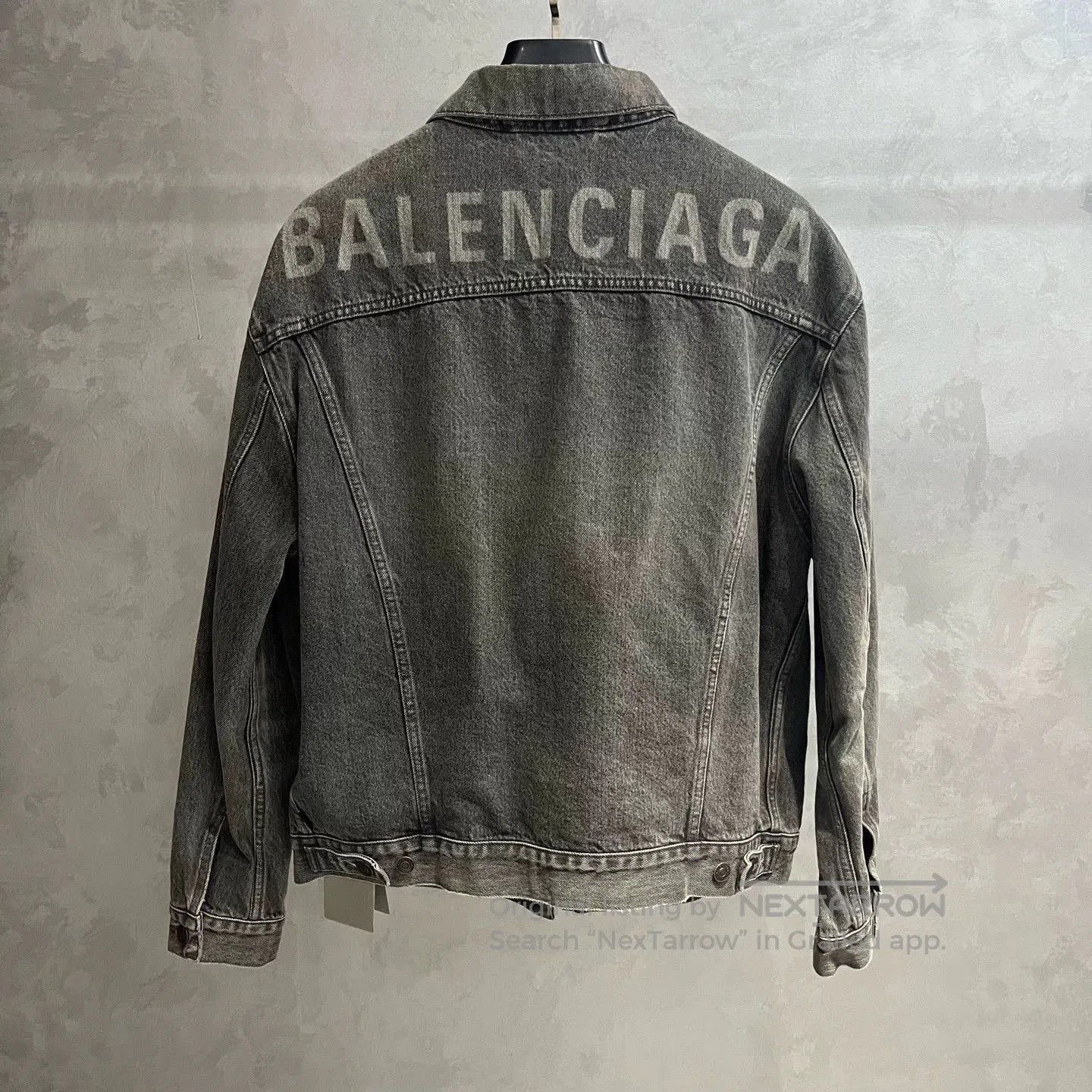 Balenciaga Balenciaga Grey Logo Denim Jacket. Size US M / EU 48-50 / 2 - 5 Thumbnail