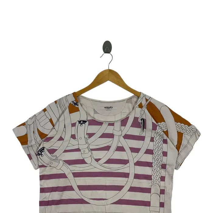 Hermes Vintage HERMES PARIS BAROQUE Made In France Tee Shirt Size S / US 4 / IT 40 - 2 Thumbnail