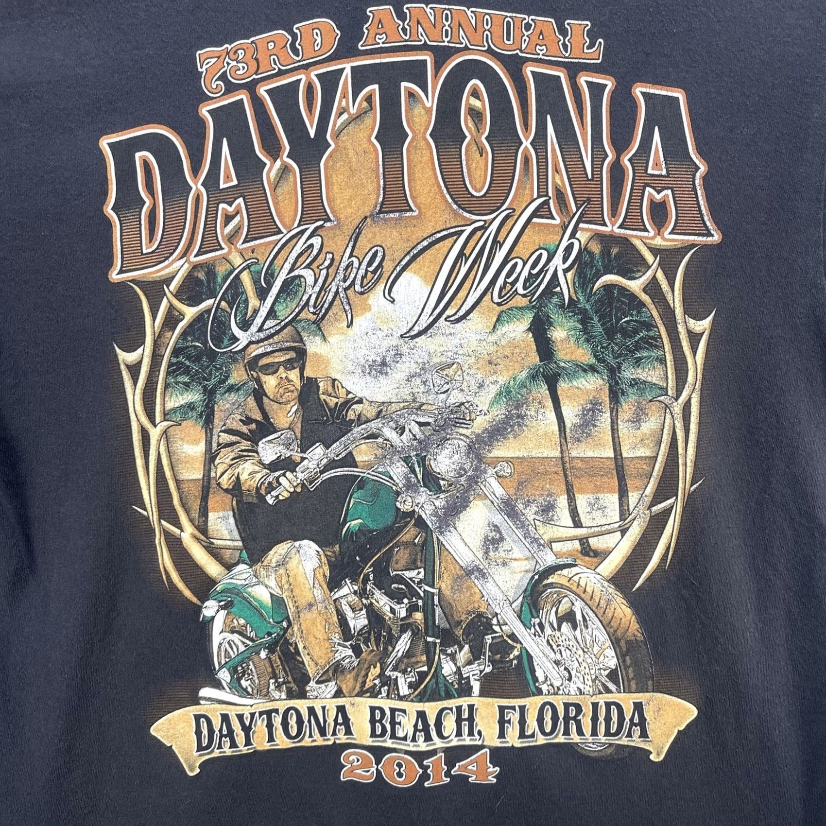 Vintage VINTAGE Daytona Bike Week Shirt Daytona Beach Florida Graphic Tee Mens Large Black 2014 Size US L / EU 52-54 / 3 - 5 Thumbnail