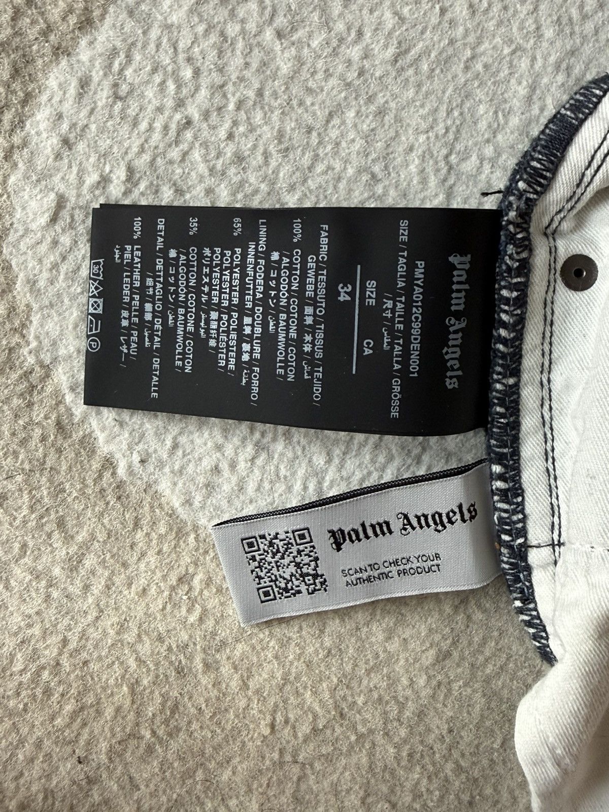 Palm Angels Palm Angels Logo Back Jeans – Light Wash Size US 34 / EU 50 - 7 Thumbnail