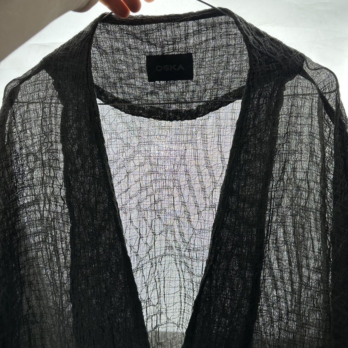 OSKA Oska Oversized Lightweight Pleats Poncho Cape Coat Jacket Size ONE SIZE - 18 Thumbnail