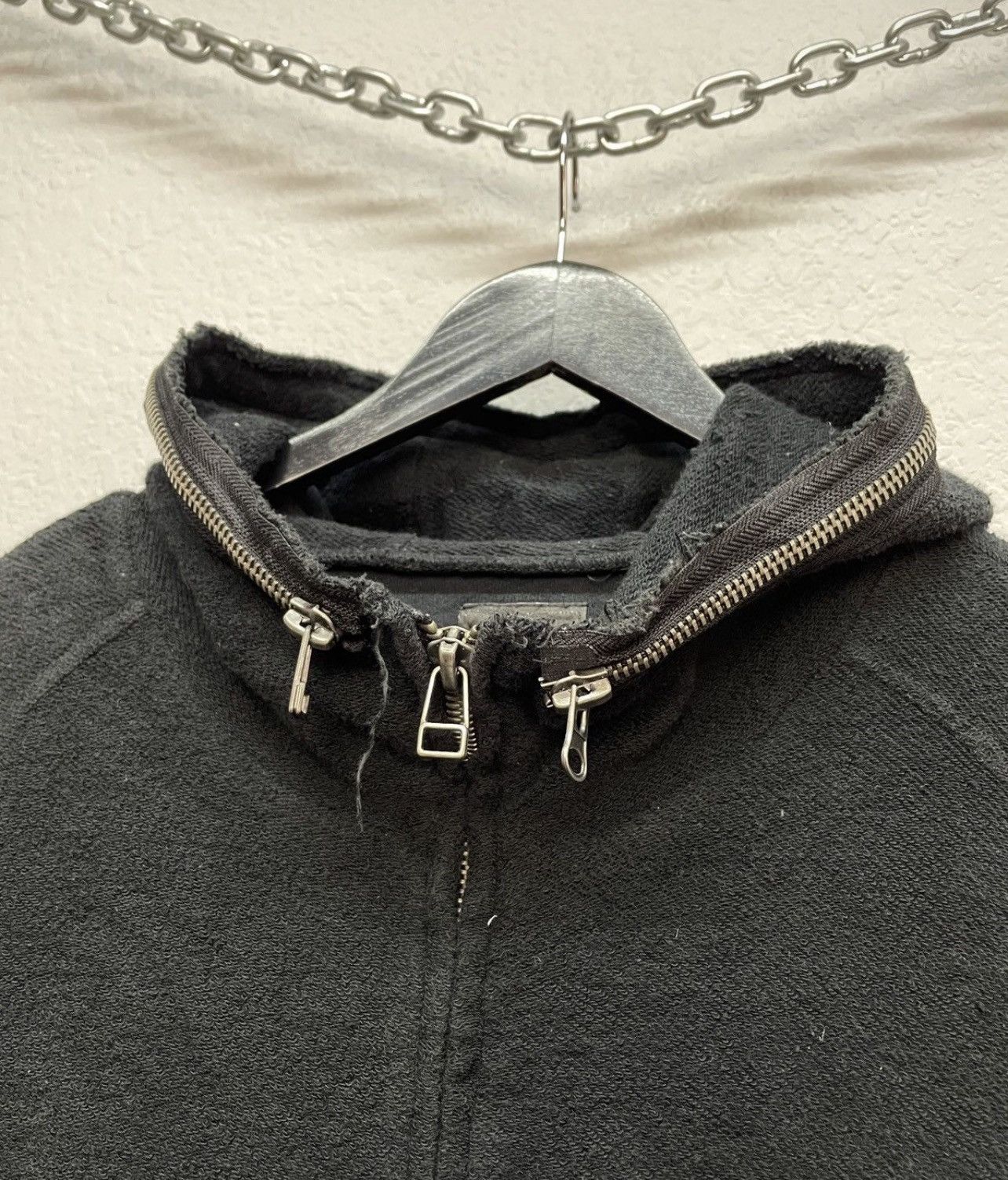 Japanese Brand Vintage Midas Rick Owens Vibe 00s Style Black Zip Hoodie Size US M / EU 48-50 / 2 - 5 Thumbnail