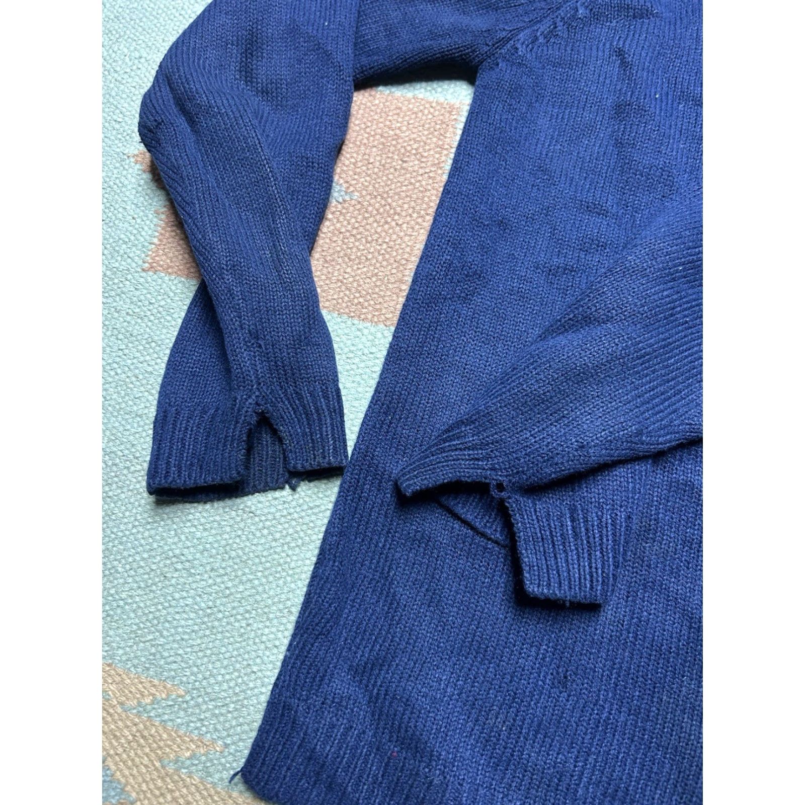 Vintage VINTAGE 60s 70s acrylic knit sweater button front cardigan blue Women’s M Size M / US 6-8 / IT 42-44 - 4 Thumbnail
