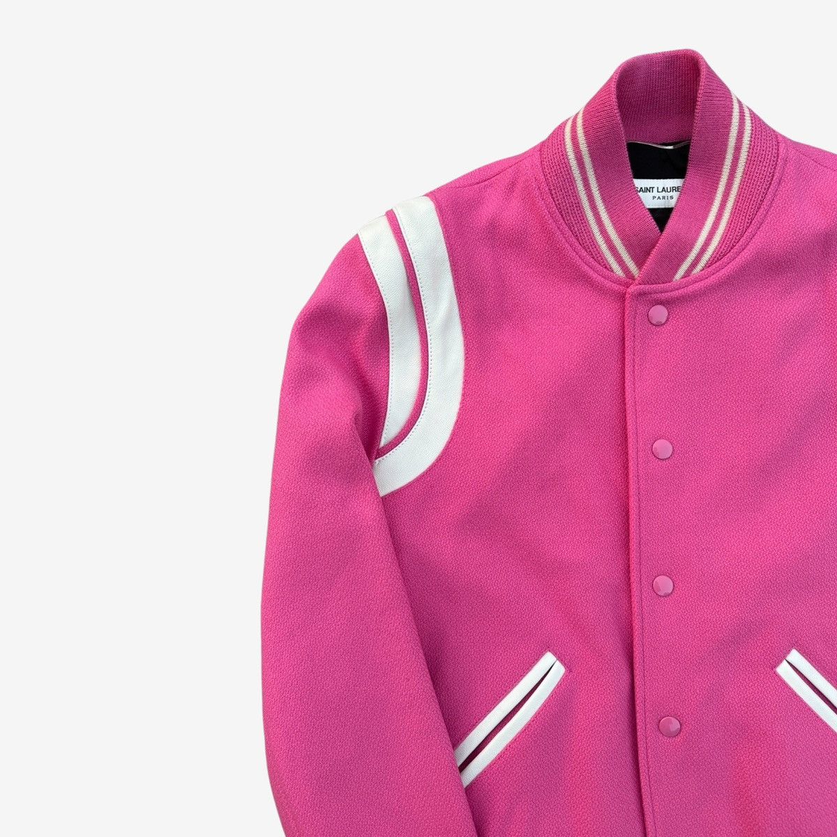 Saint Laurent Paris *RARE* SLP Teddy Jacket PINK Hedi Slimane SZ46 Size US S / EU 44-46 / 1 - 3 Thumbnail
