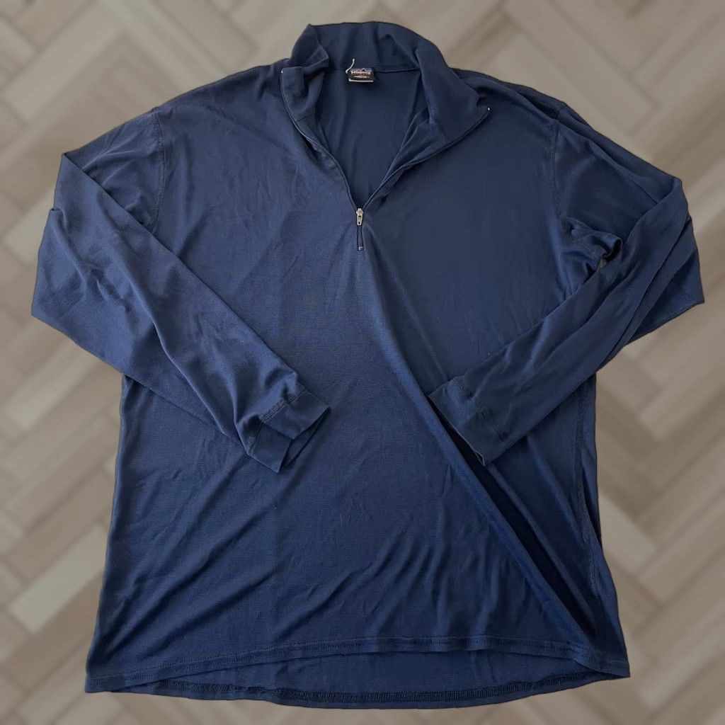 Patagonia Vintage Patagonia Capilene Pullover 1/4 Zip Jacket Men's XL Blue Size US XL / EU 56 / 4 - 1 Thumbnail