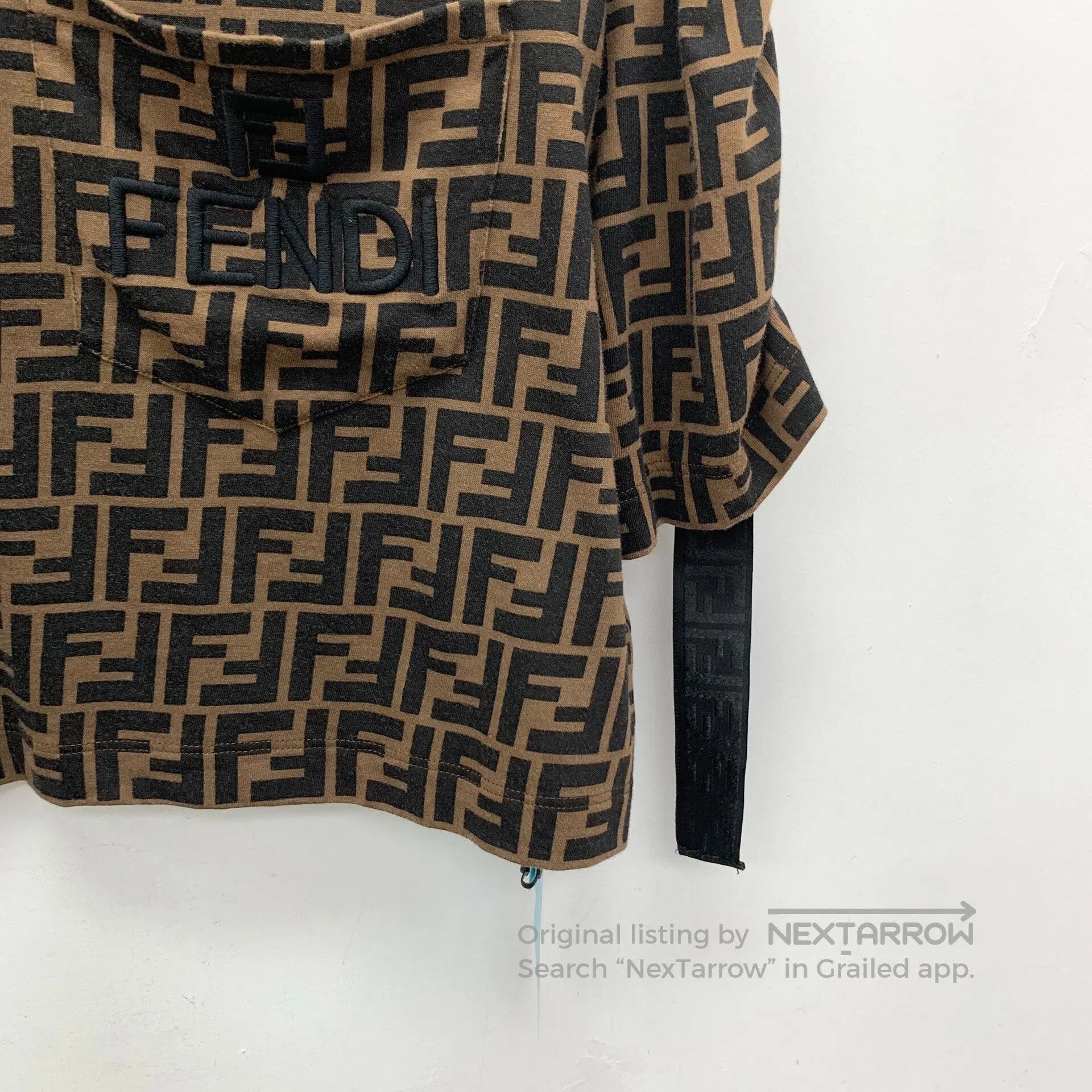 Fendi FENDI Dark Brown Double F Printed Cotton Crew Neck Short-S Size US S / EU 44-46 / 1 - 4 Thumbnail