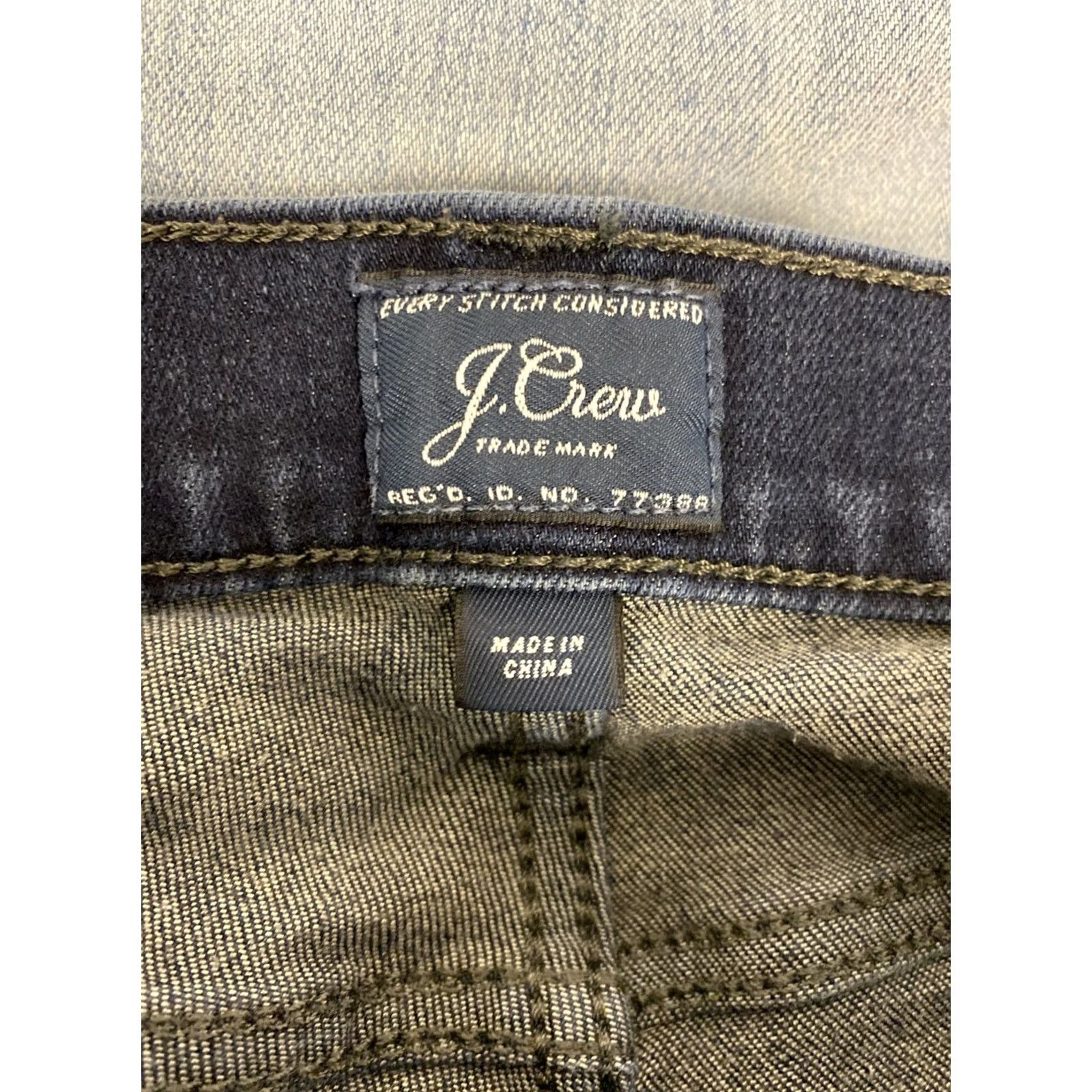 J.Crew J.CREW Jeans Slim Fit Dark Wash Denim Cotton 33x30 Mens Regular 770 Logo Button Rise Mid Blue Size US 33 - 7 Thumbnail