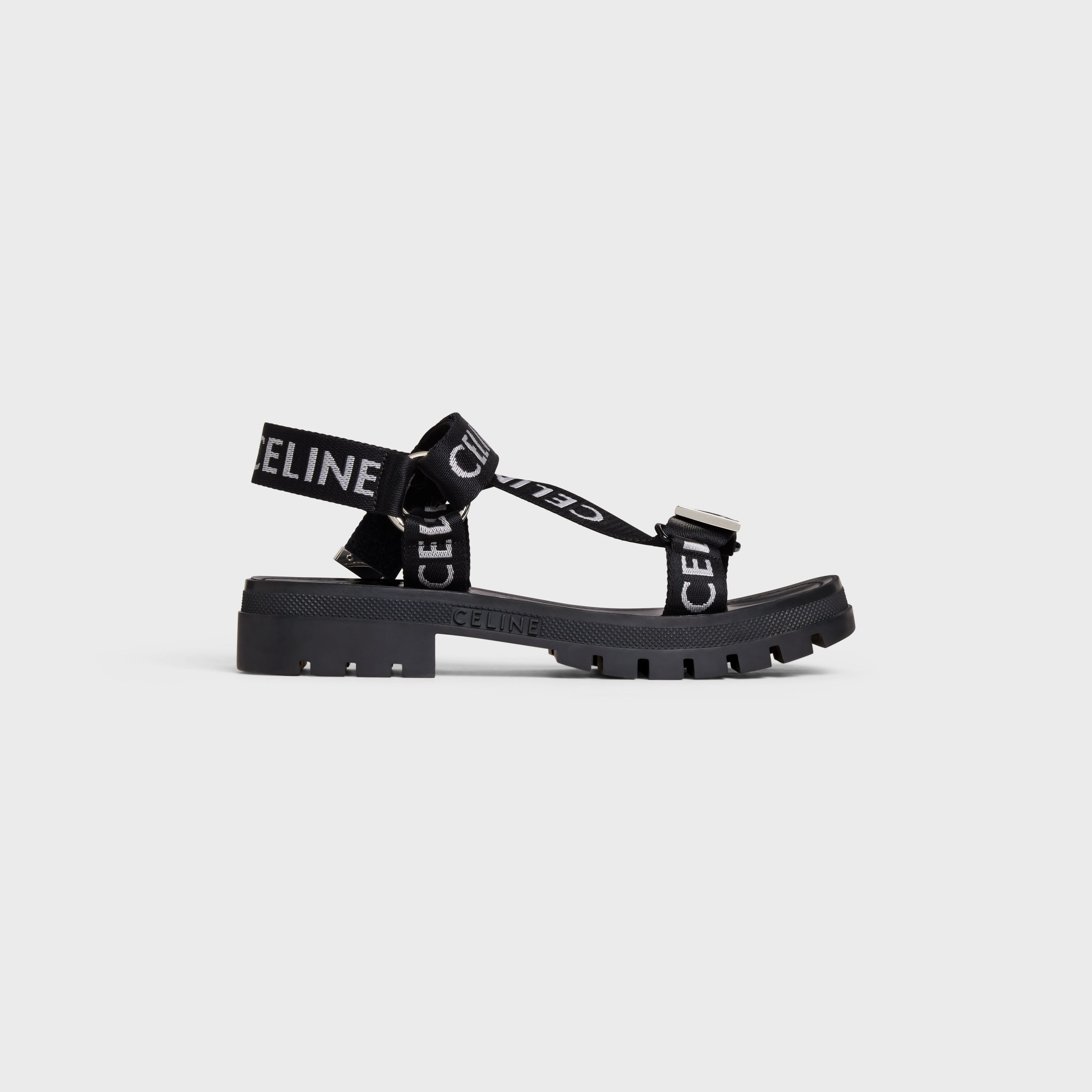 o1bcso1str0925 346742208C Leo Strappy Sandals in Black/White