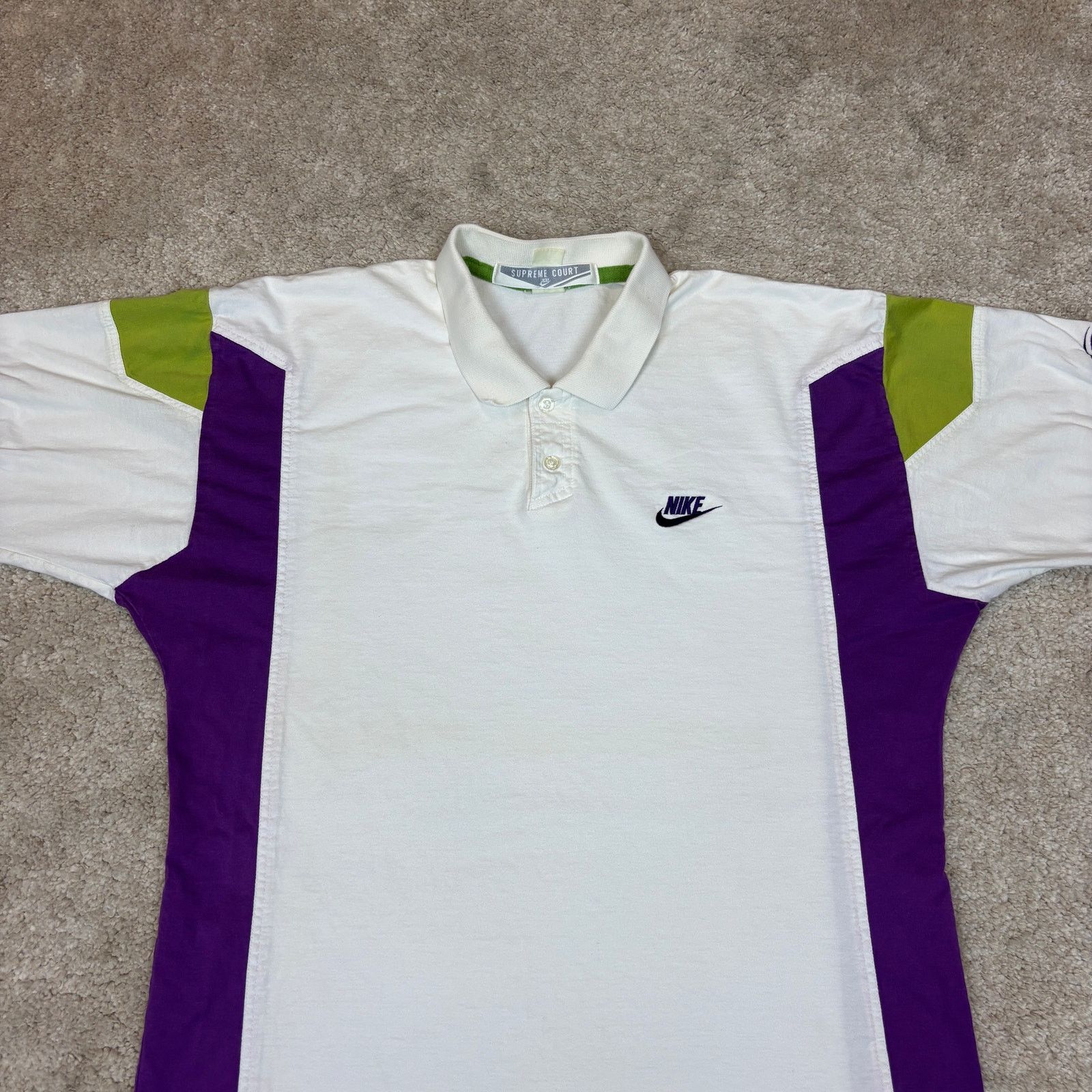 Nike VTG 90s Nike Supreme Court Polo Shirt Men's M Tennis Courier Size US M / EU 48-50 / 2 - 2 Thumbnail