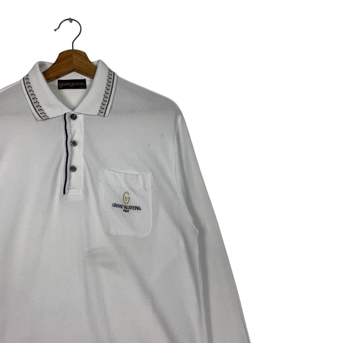 Gianni Valentino GIANNI VALENTINO Long Sleeve Polo Shirt #2322-C104 Size US M / EU 48-50 / 2 - 5 Thumbnail