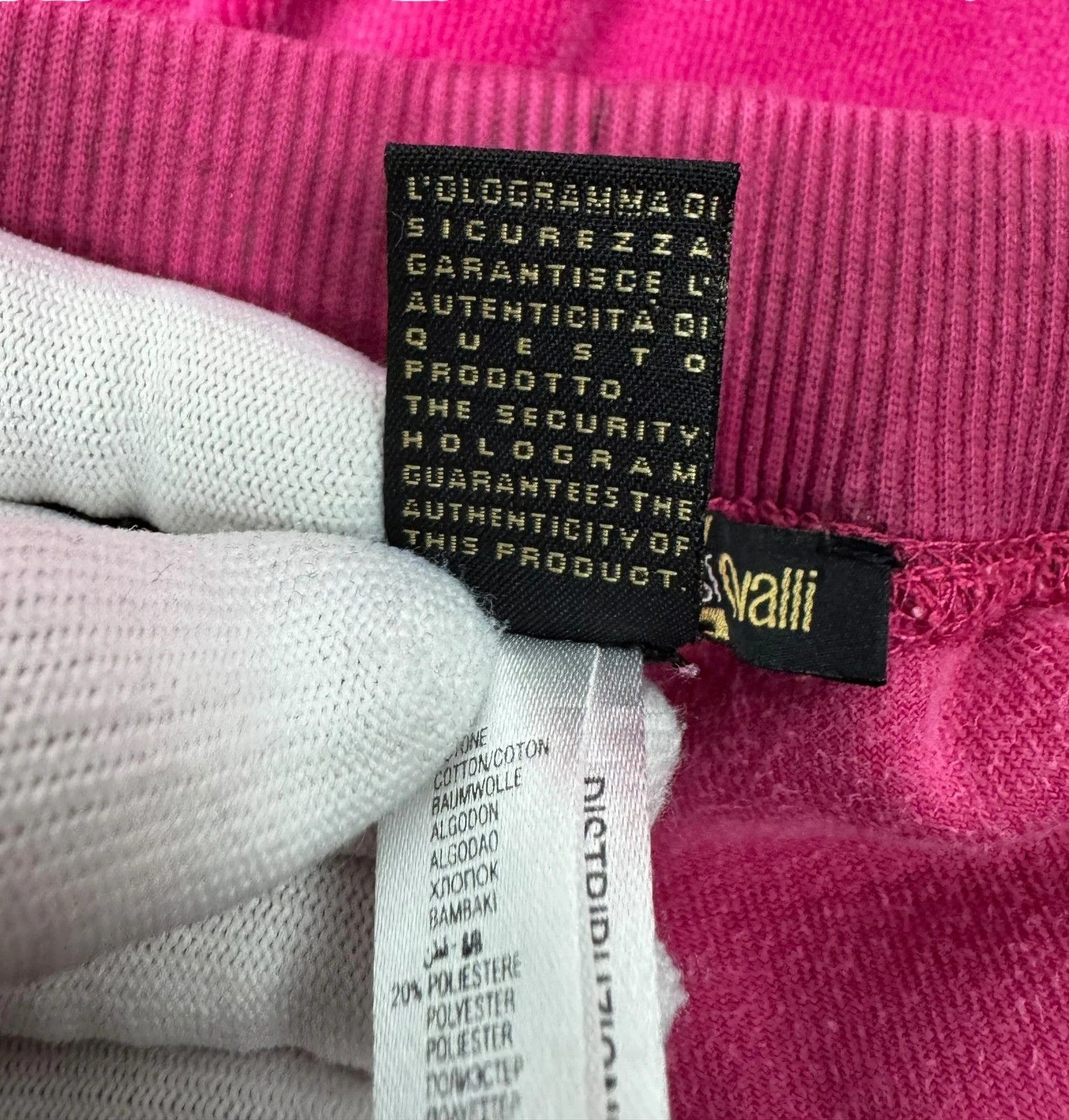 Just Cavalli Just Cavalli Pink Velour Pants size L Size 30" / US 8 / IT 44 - 13 Thumbnail