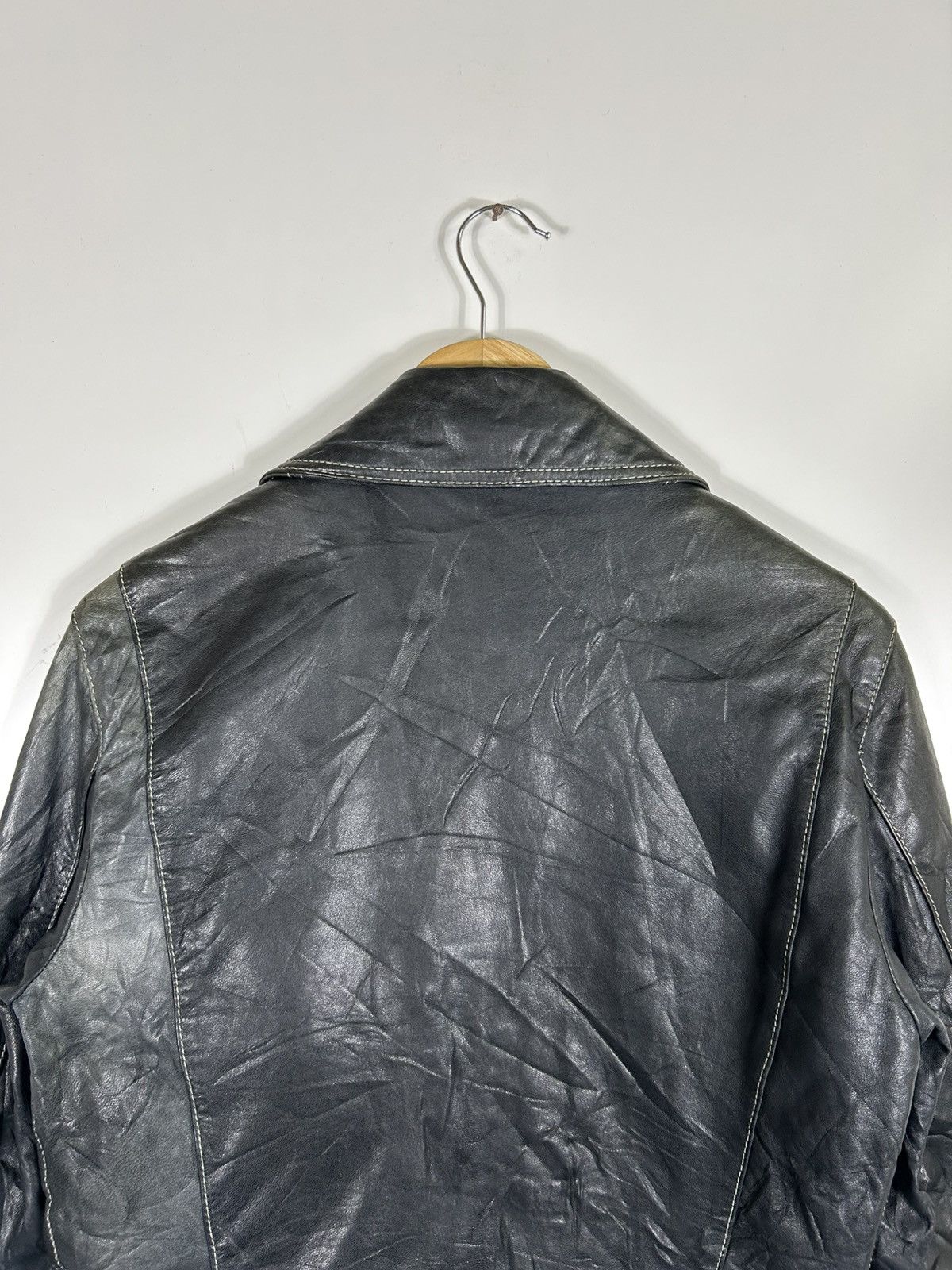 Beams Japan 🔥Beams Japan Leather Riders Double Collar Jacket Size US L / EU 52-54 / 3 - 19 Thumbnail