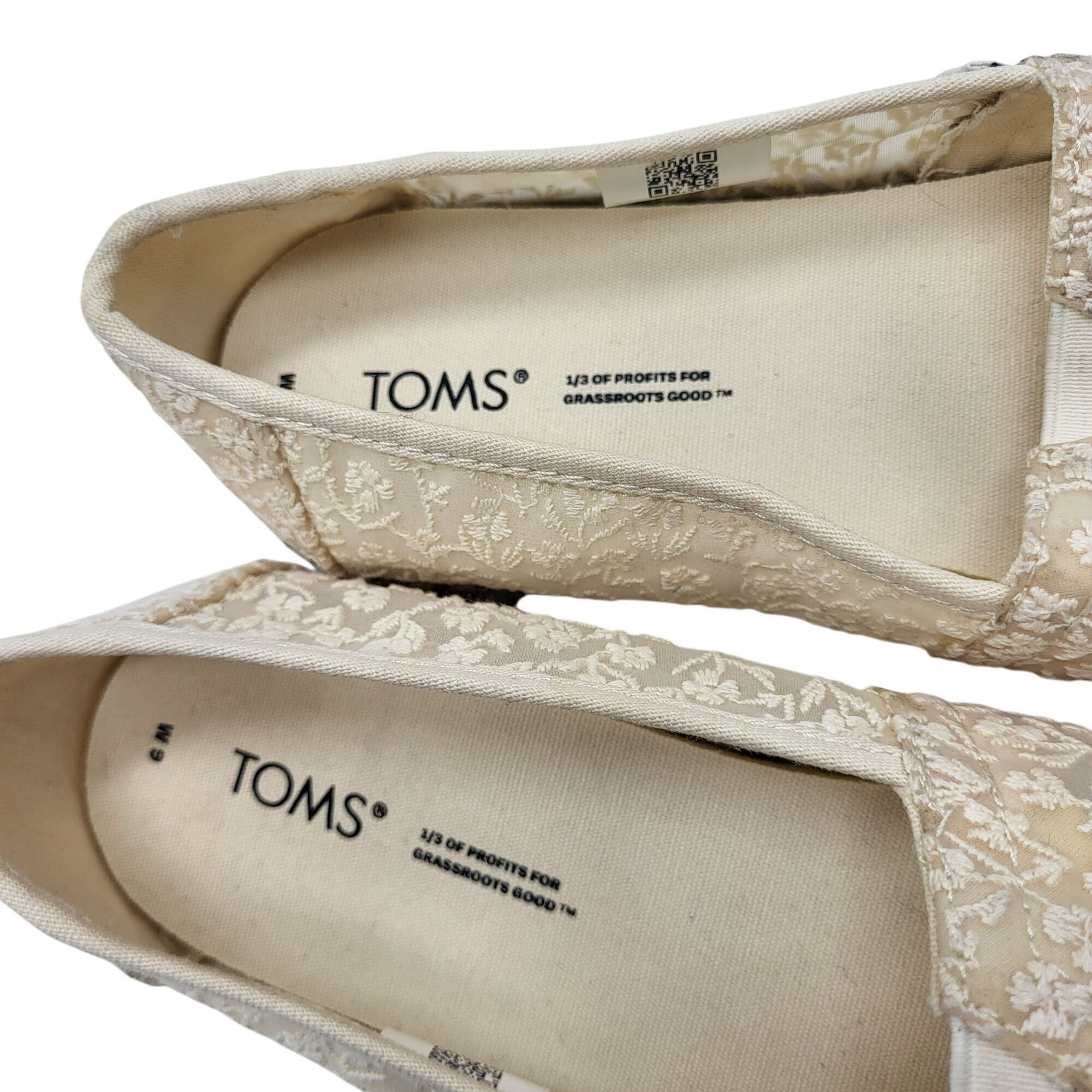 Toms Toms Alpargata Rope Posey Lace Espadrille Flats Cream Slip-O Size US 9 / IT 39 - 7 Thumbnail