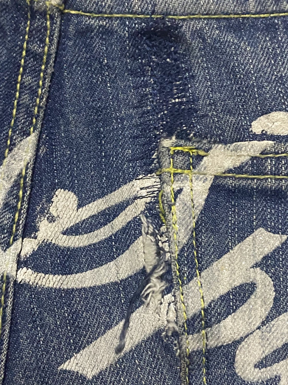 Beauty Beast Vintage Japanese Buzz Spunky Star Flare Repair Jeans Size US 32 / EU 48 - 16 Thumbnail