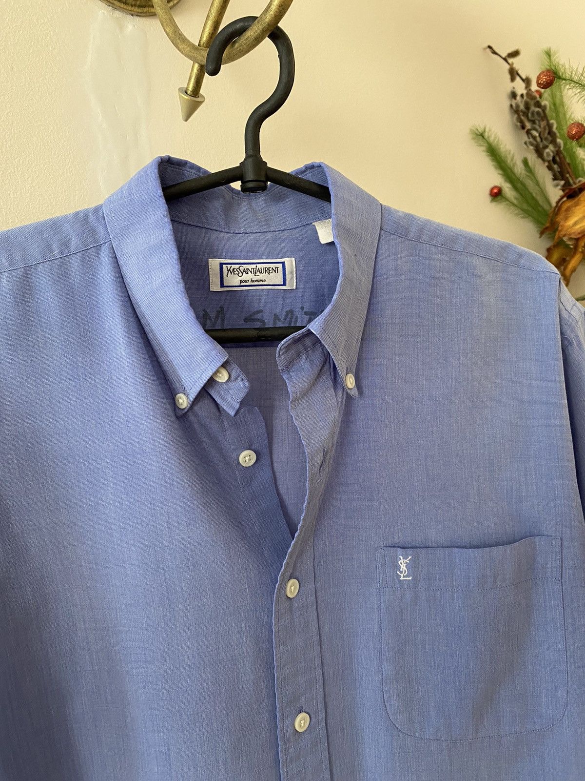 Yves Saint Laurent Vintage Yves Saint Laurent YSL Shirt Button Up Size US L / EU 52-54 / 3 - 2 Thumbnail