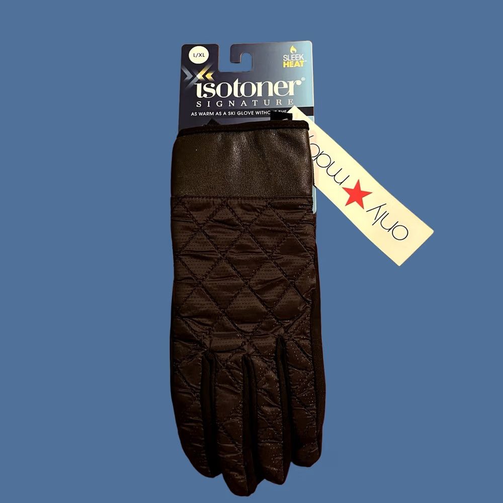 Vintage Isotoner Signature Sleek Heat Gloves Women’s L/XL Black Gloves Waterproof Winter Fall Adult Womens Size ONE SIZE - 1 Thumbnail