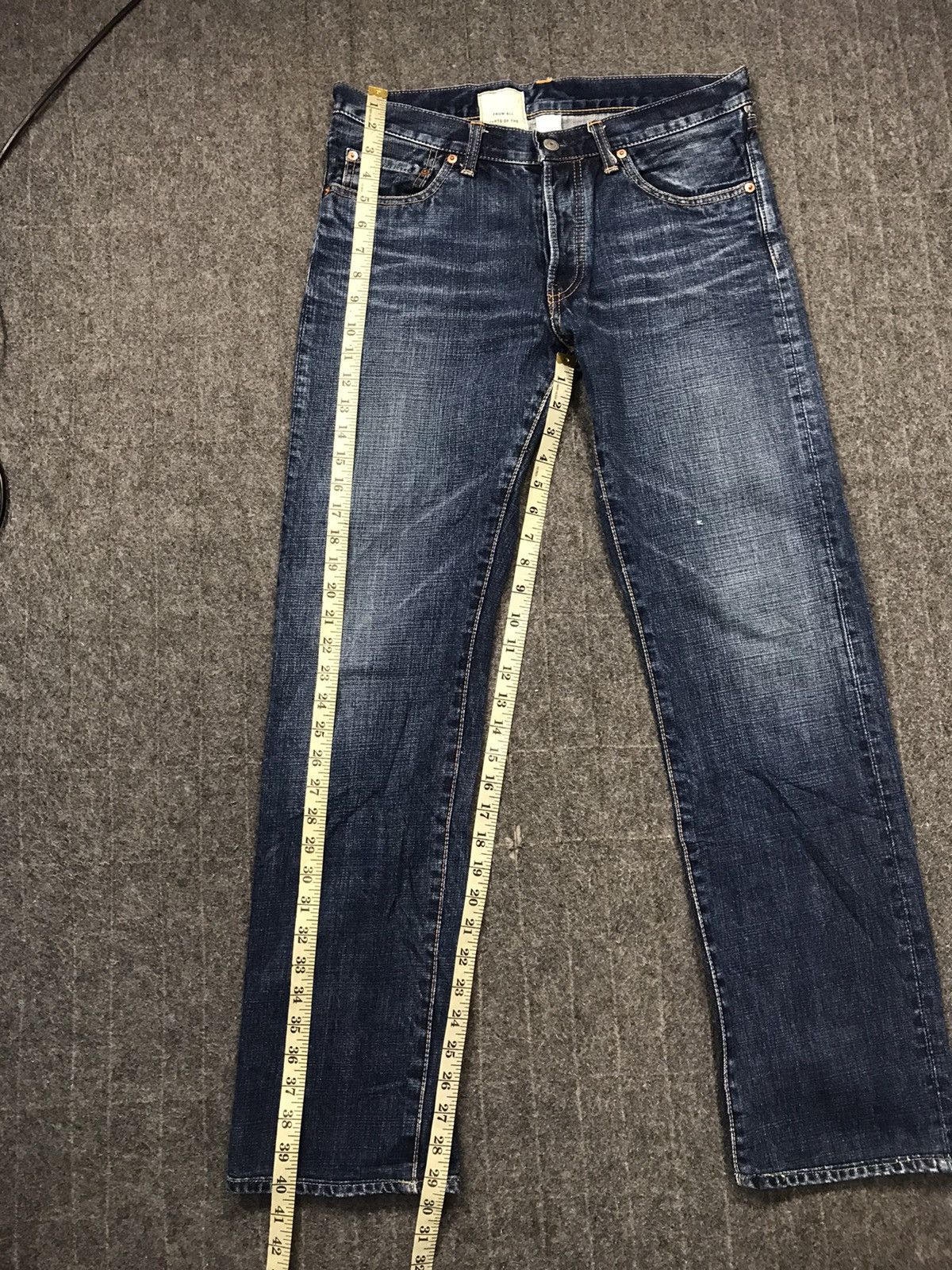 Japanese Brand Quadro Studio Ecru Japan Buttonfly Indigo Denim Size US 32 / EU 48 - 11 Thumbnail
