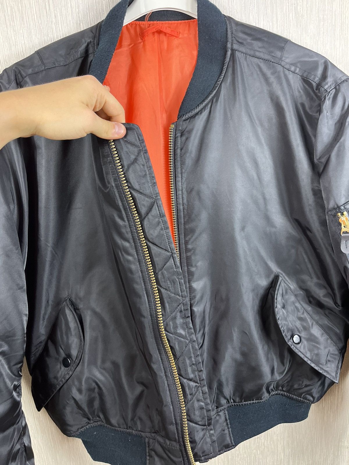 Vintage Vintage MA-1 military nylon bomber boxy jacket flyers Size US S / EU 44-46 / 1 - 17 Thumbnail