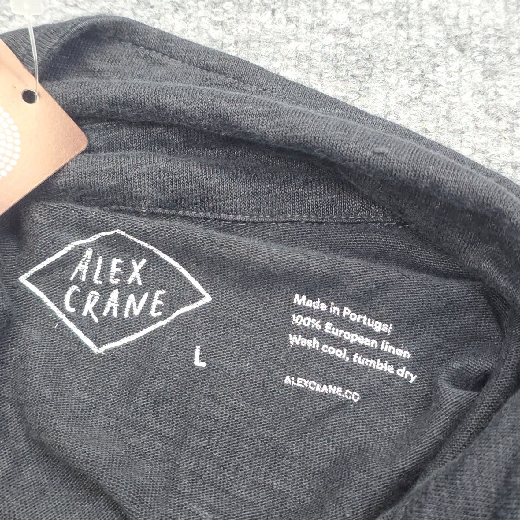 Vintage ALEX Crane Knit Shirt Mens Large Black Night Button Up Linen NWT Polo Short Sleeve Collared Knit Linen Solid Size US L / EU 52-54 / 3 - 4 Thumbnail