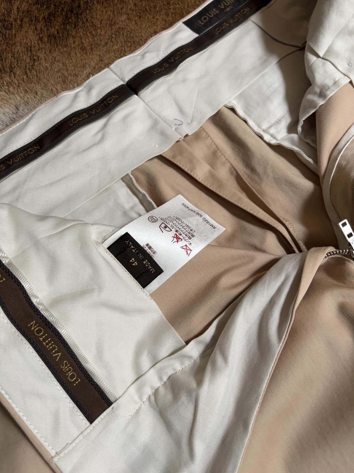 Louis Vuitton Louis Vuitton Tailored Cotton Trousers – Beige Size US 34 / EU 50 - 3 Thumbnail