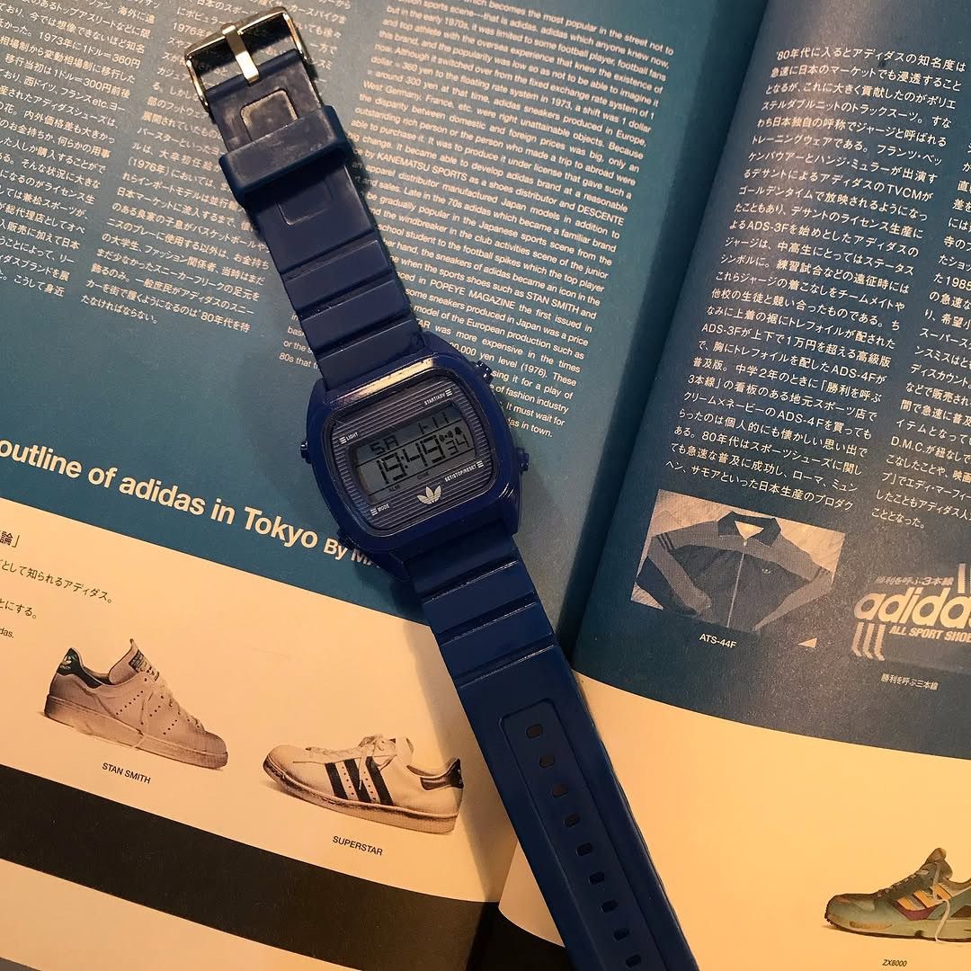 Adidas × Vintage Adidas Trefoil Watch Originals blue Og Watch water resist ag Size ONE SIZE - 9 Thumbnail