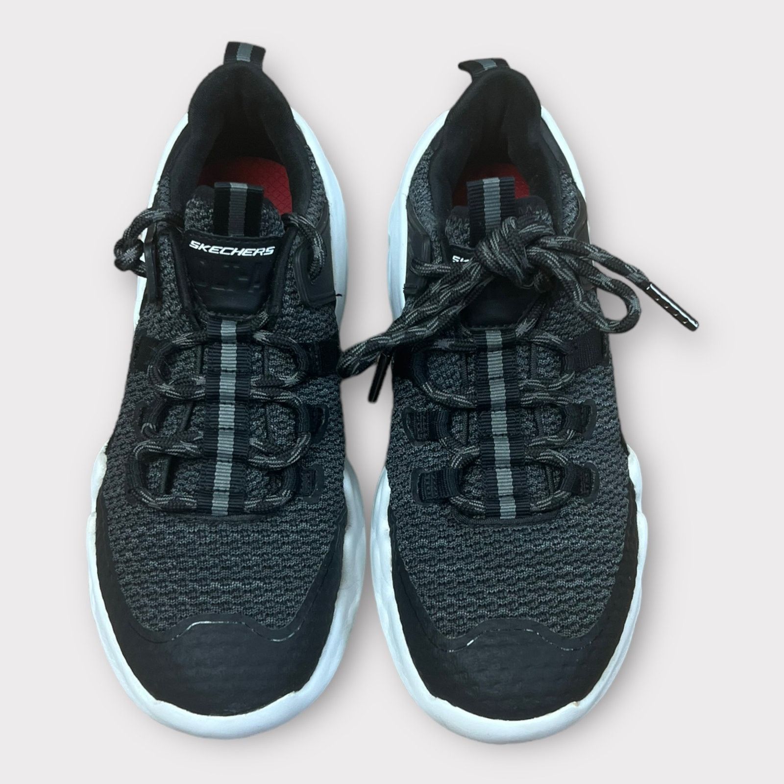 Other Skechers | DLT-A Mens Black White Sport Sneakers Size US 5.5 / IT 35.5 - 13 Thumbnail
