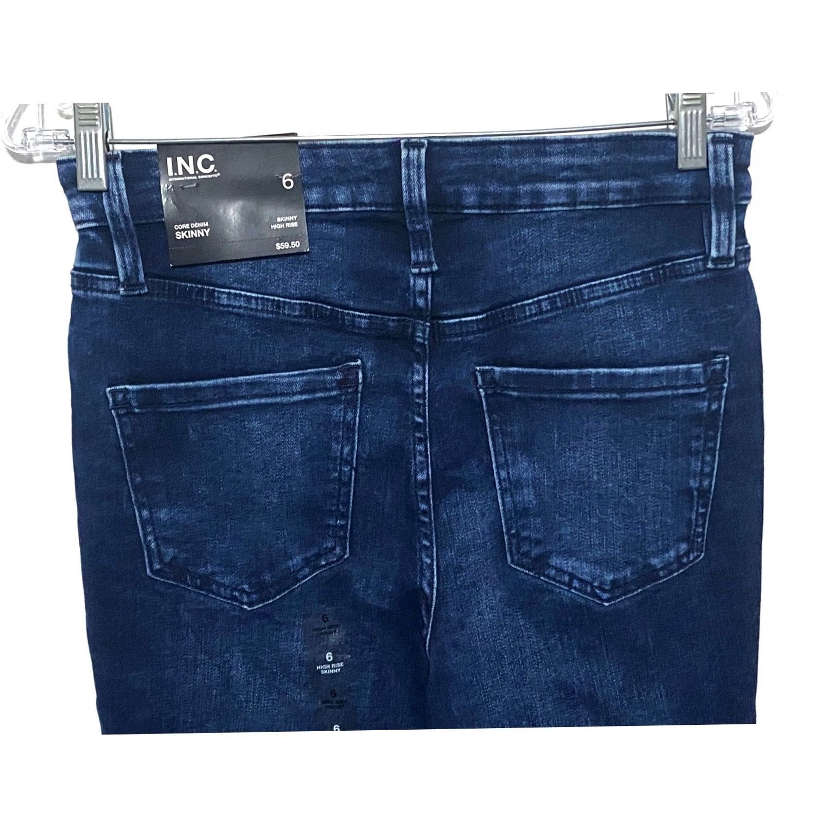 Vintage VINTAGE INC Denim High Rise Skinny Jeans Womens 6 Stretch Jeans Dark Indigo NWT Size 28" / US 6 / IT 42 - 4 Thumbnail