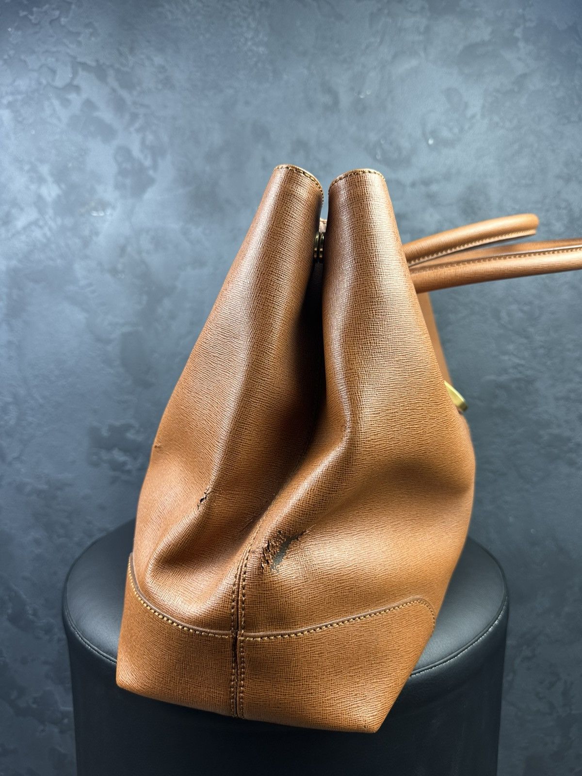 Fendi Fendi Brown Leather Chameleon Shopping Tote Bag Size ONE SIZE - 8 Thumbnail