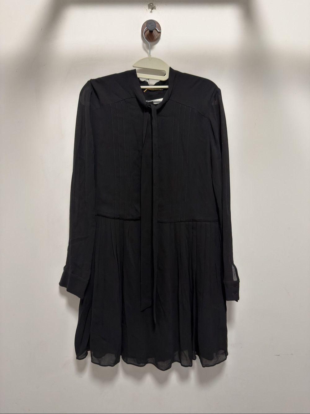 Saint Laurent Paris Saint Laurent Black Viscose Mini Dress Size 40 Size M / US 6-8 / IT 42-44 - 1 Thumbnail