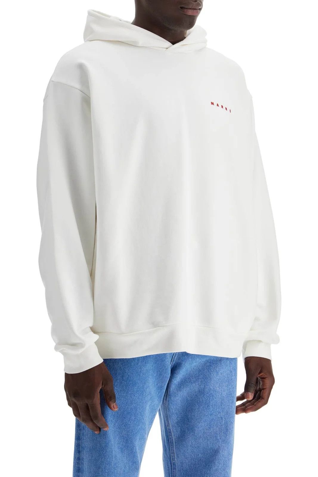 Marni o1h1sh11224 Hooded Sweatshirt in White Size US M / EU 48-50 / 2 - 3 Thumbnail