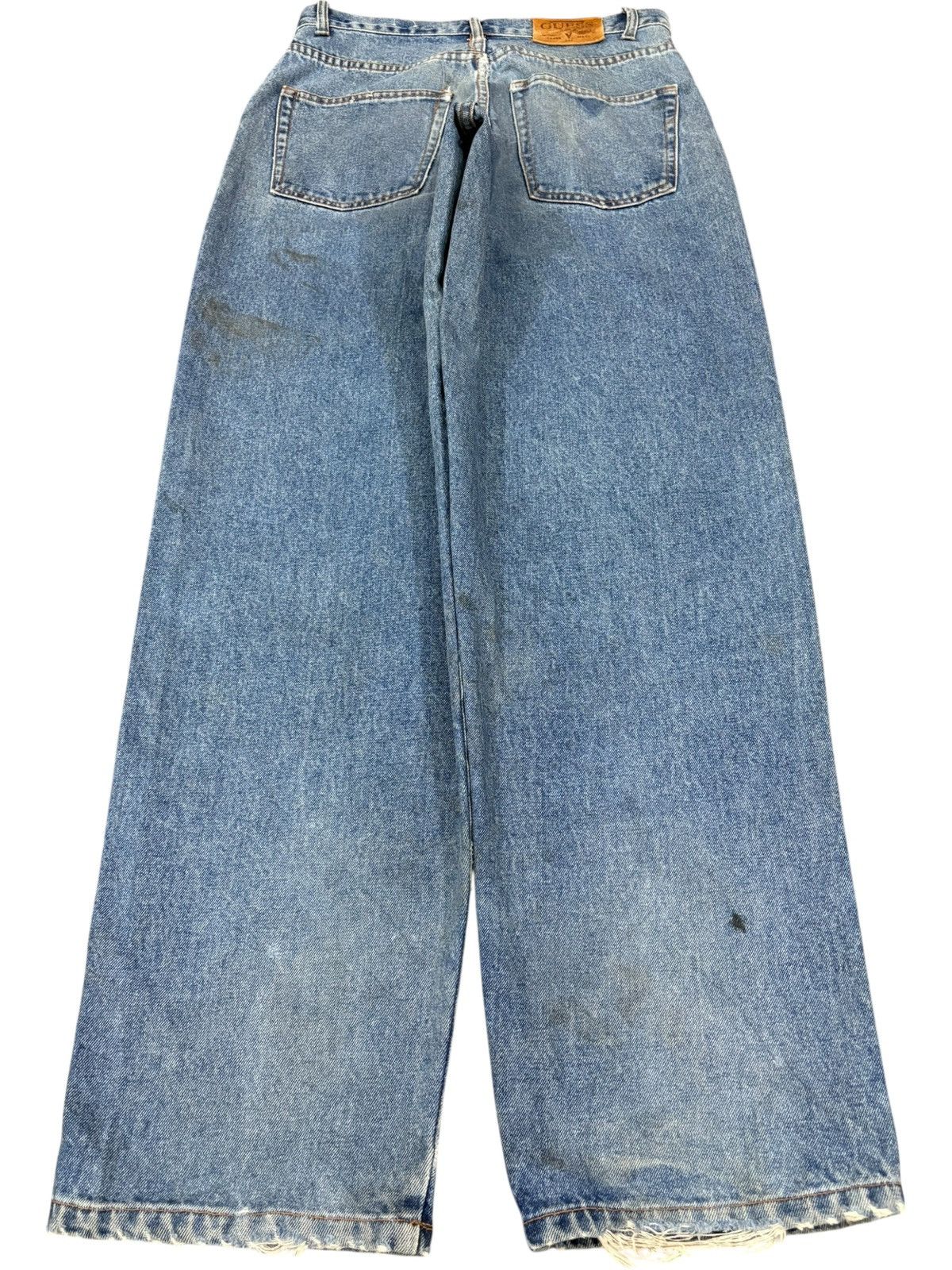 Guess Vintage Guess Distressed Loose Baggy Jeans Size US 31 - 2 Thumbnail