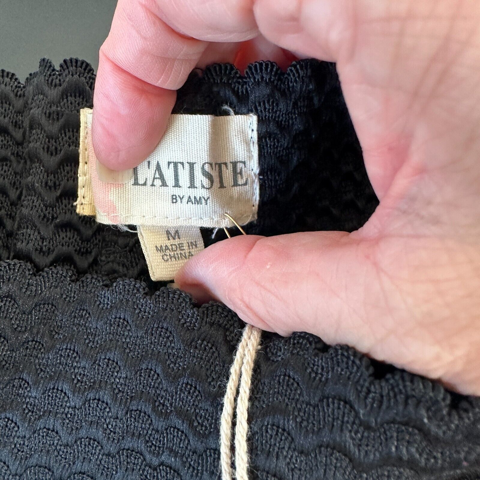 Other NWT L'Atiste Textured Mini Skirt Pleated Panel Structured M Size 30" / US 8 / IT 44 - 6 Thumbnail