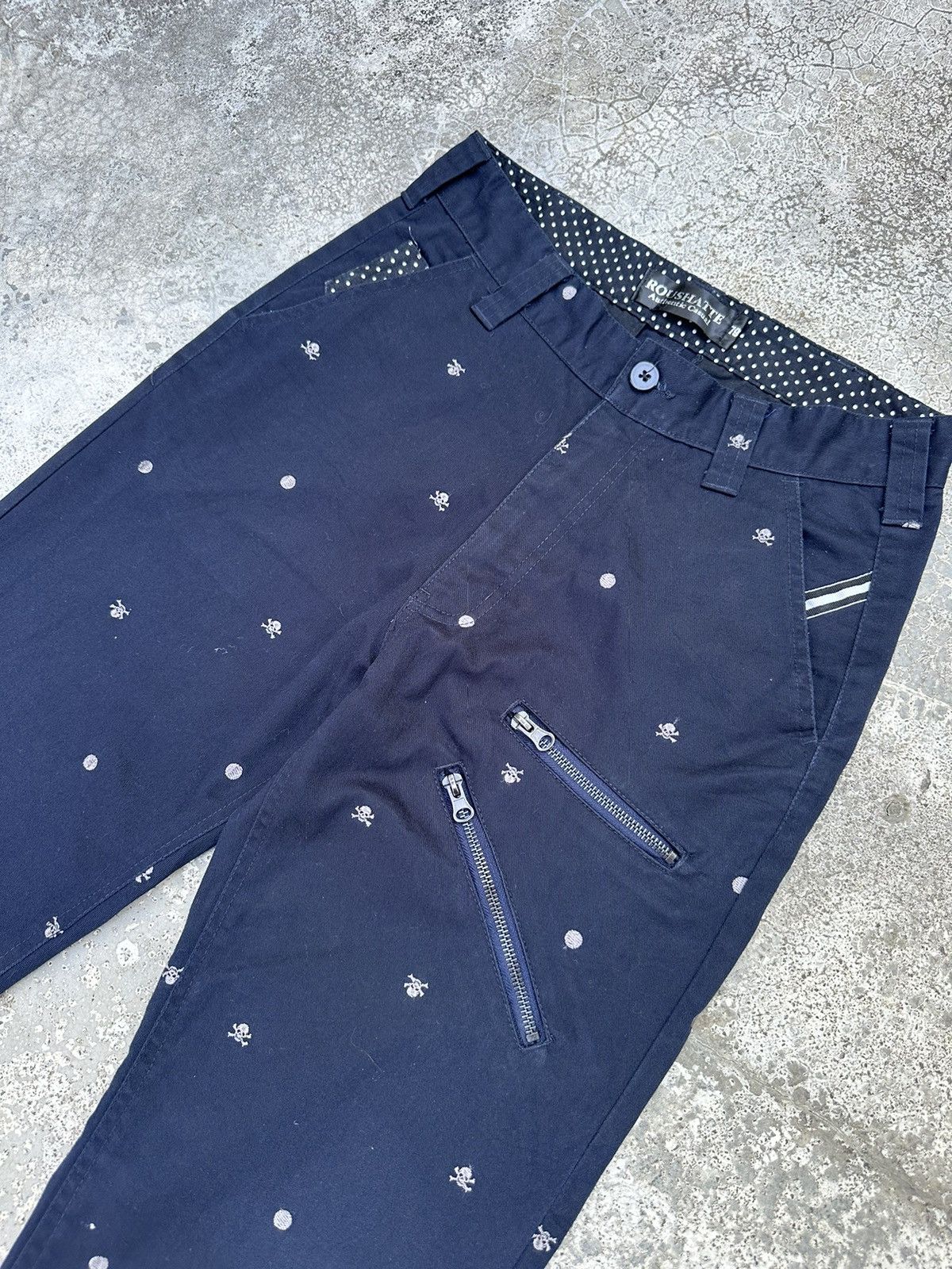 14th Addiction Roushatte Skull Punk Monogram Denim F67 Size US 28 / EU 44 - 2 Thumbnail