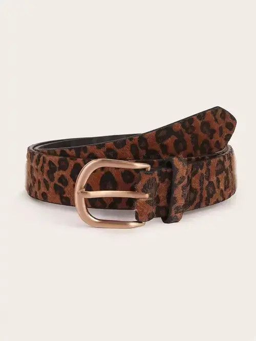 Other Makihara x Risa 2000s leopard cheetah print PU Leather belt Size 32 - 1 Thumbnail