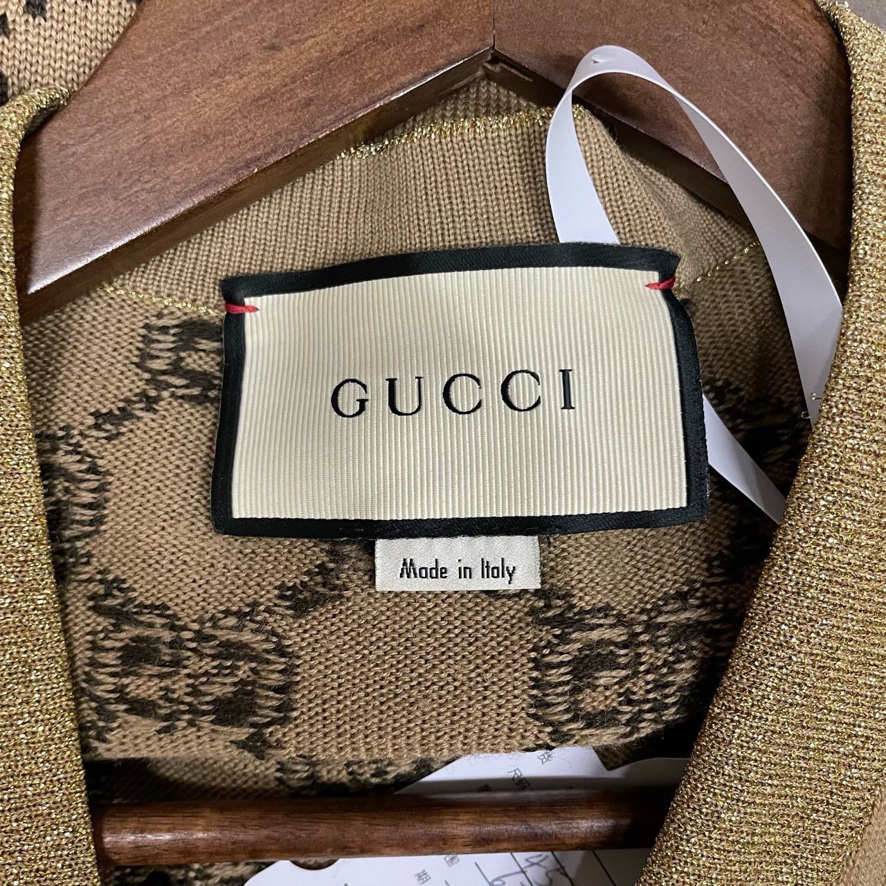 Gucci Gucci Gold full-print cardigan sweater 2501-Nextarrow Size US M / EU 48-50 / 2 - 5 Thumbnail