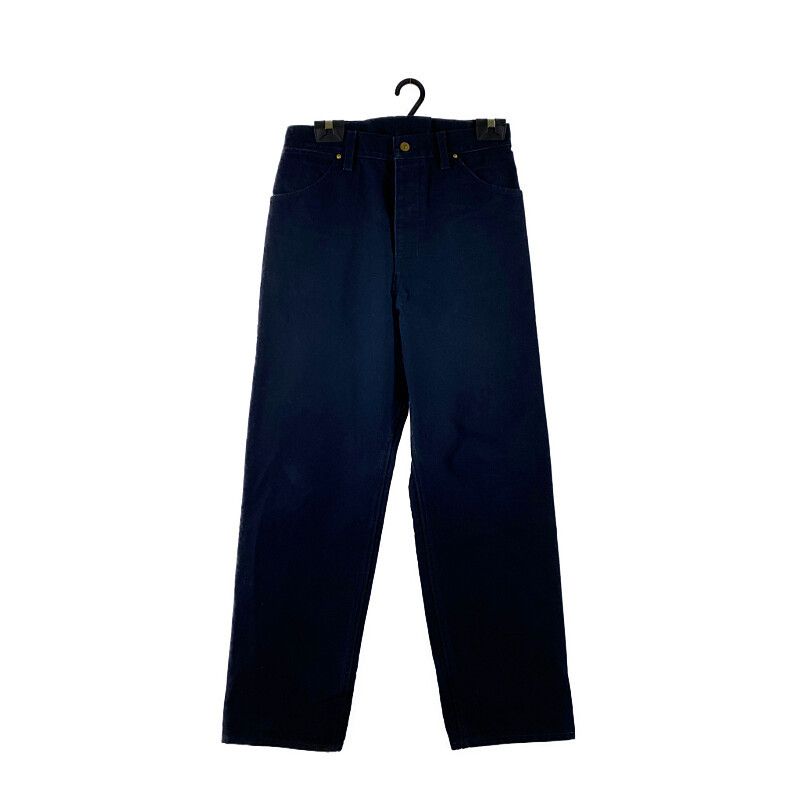 Denim Chino Duck Pants Cotton Zip Ply Plain Navy