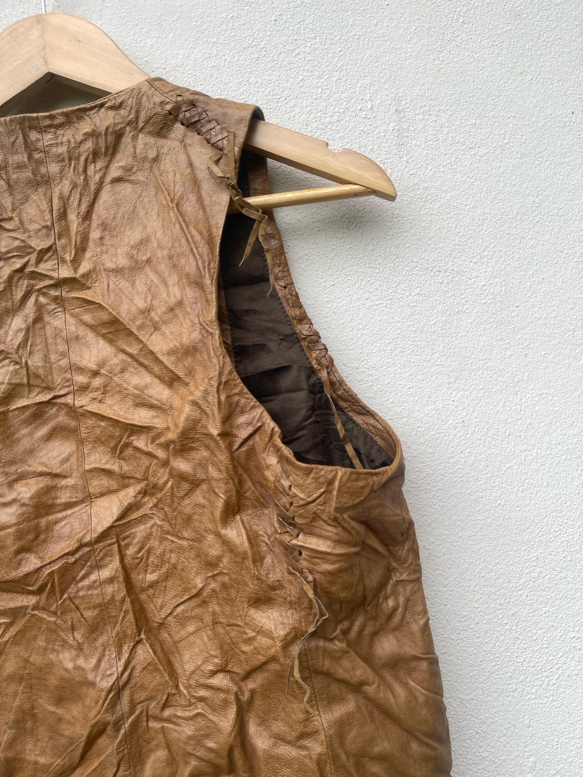If Six Was Nine × Japanese Brand × Le Grande Bleu (L.G.B.) GOA Deconstructed Leather Vest Jacket Size US M / EU 48-50 / 2 - 15 Thumbnail