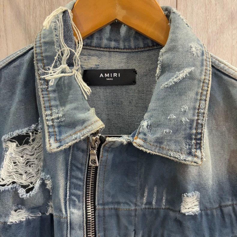 Amiri Amiri Amiri17ss authentic oil-stained denim jacket 2502-Nex Size US S / EU 44-46 / 1 - 4 Thumbnail