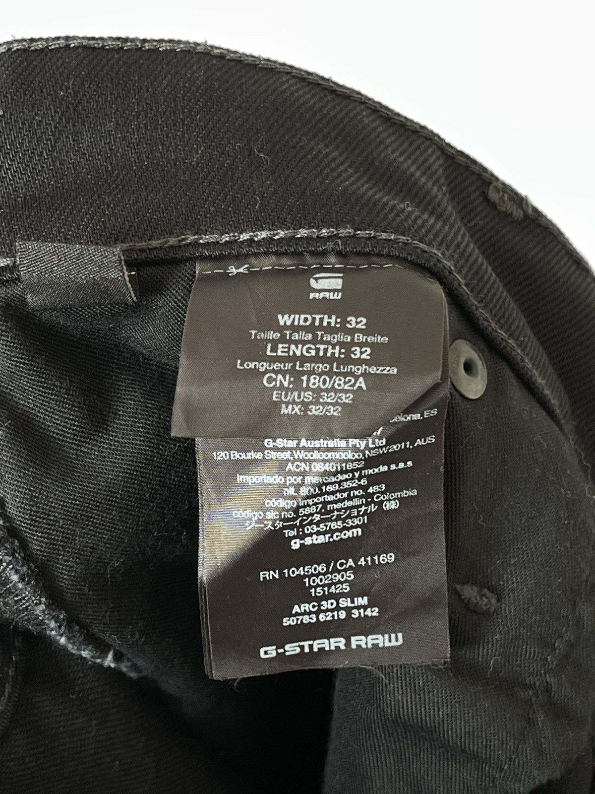 G-Star G-Star Raw Arc 3D Slim Faded Whiskers Stretch Denim Jeans Size US 32 / EU 48 - 15 Thumbnail