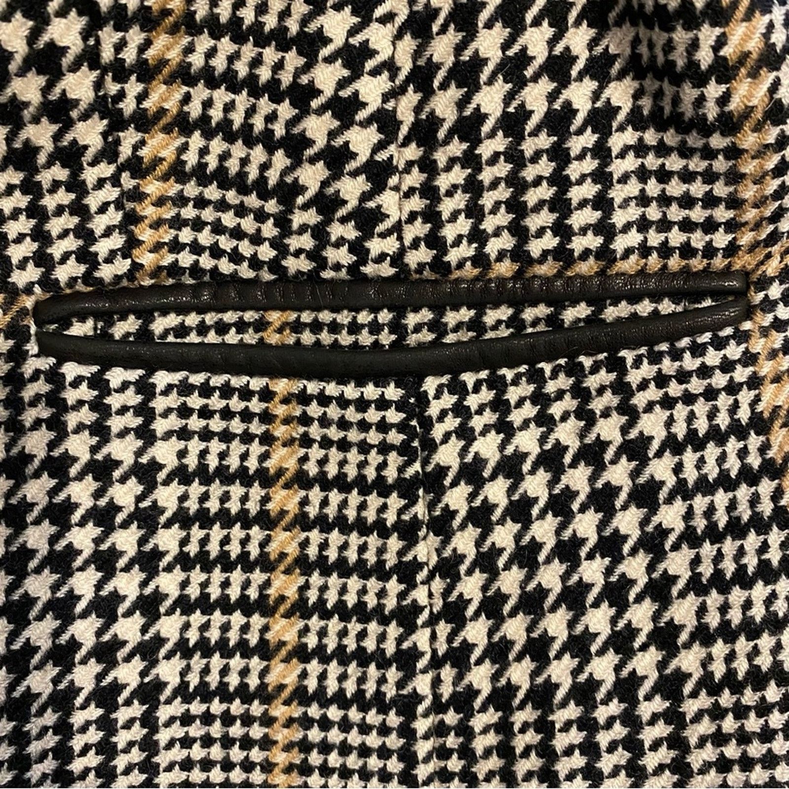 Pendleton Pendleton $268 Women’s 16 Blk Houndstooth 100% Wool Coat Size XXL / US 16-18 / IT 52-54 - 7 Thumbnail