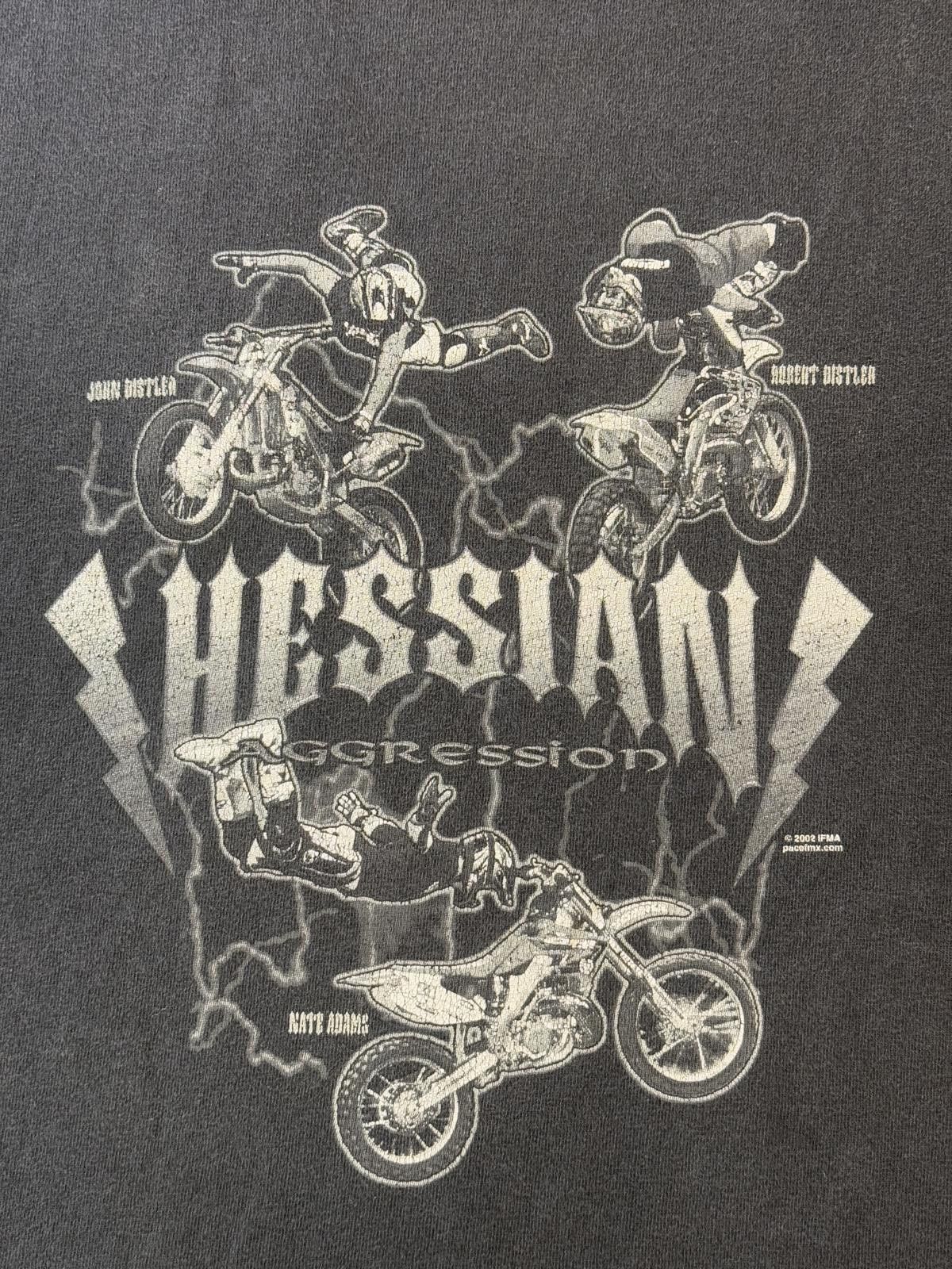 Designer VTG Hessian Aggression T-shirt Motocross Nate Adams 2002 - S Size US S / EU 44-46 / 1 - 1 Thumbnail